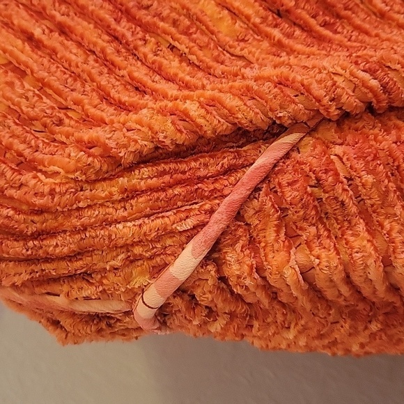 Vtg CASUAL STUDIO Orange Terrycloth Button Down Blazer Shacket - Picture 6 of 8